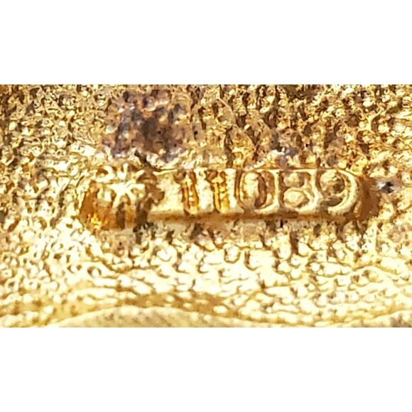 VTG Brooch Zebra Prancing Rhinestones Black Enamel/ Gold/Ruby Eye Stamped 11089 - Picture 10 of 12